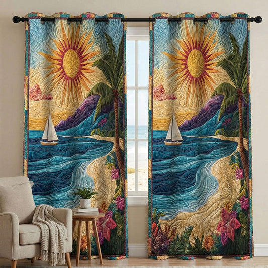 Golden Sun Quilted Curtains NCU0TN288