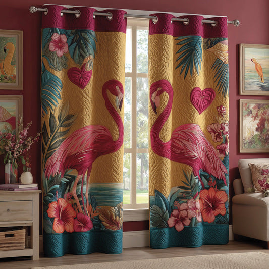 Golden Tropic Duo Quilted Curtains NCU0DH937