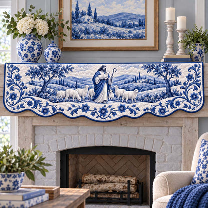 Good Shepherd Flock Quilted Mantel Scarf SN0HH0993