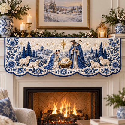 Good Shepherd Quilted Mantel Scarf SN0TD1324