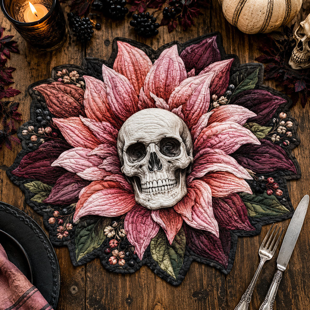Gothic Bloom Custom Shape Quilted Placemat SN0PT333