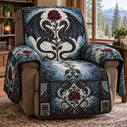 Gothic Rose Dragons Quilted Sofa Cover SN0PT1454