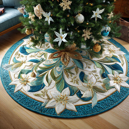 Grace Lily Christmas Quilted Tree Skirt NCU0PTT2211
