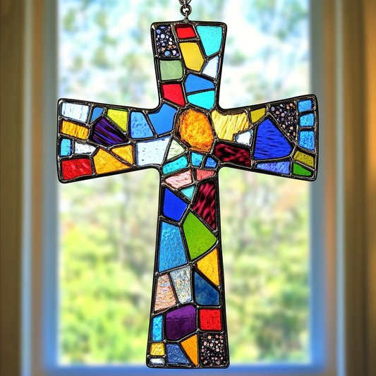 Graceful Cross - Window Hanging Suncatcher NCU0VL018