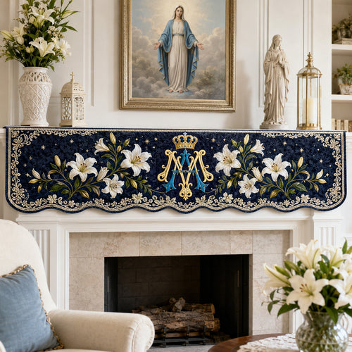 Graceful Prayer Quilted Mantel Scarf SN0TV259