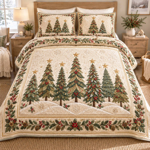 Grand Evergreen 3-Piece Quilted Bedding Set SN0TD1158