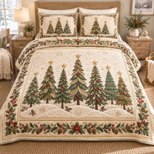 Grand Evergreen 3-Piece Quilted Bedding Set SN0TD1158