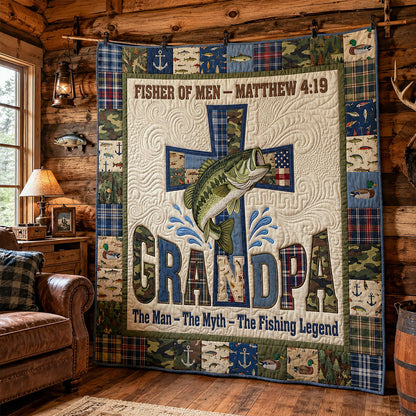 Grandpa’s Favorite Fishing Companion Quilted Blanket SN0PT081