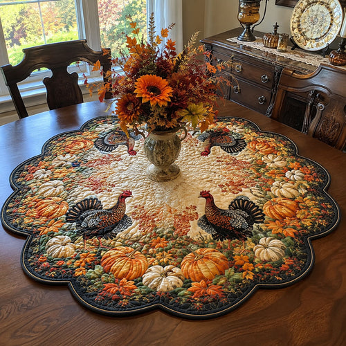 Grateful Gathering Custom Shape Quilted Table Topper SN0PT493