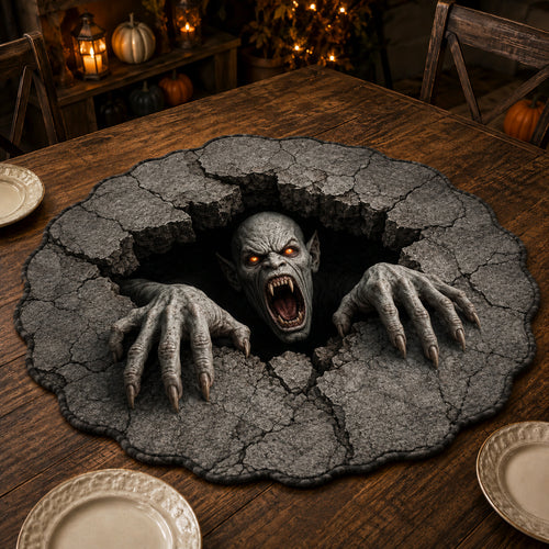 Grave Awakening Custom Shape Quilted Table Topper SN0TV264