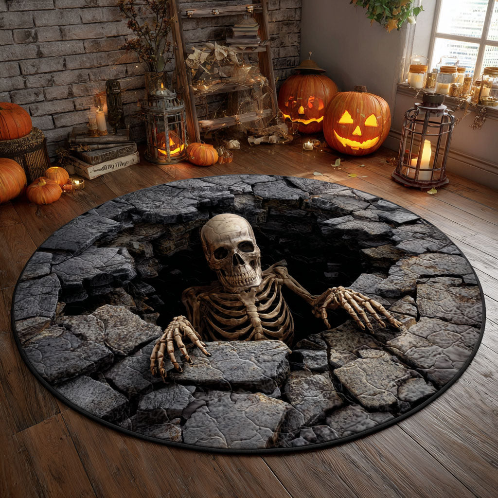 Grave Escape Quilted Round Mat NCU0TV439