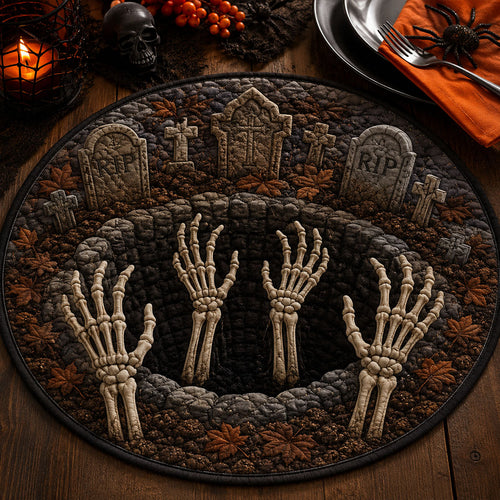 Graveyard Awakening Custom Shape Quilted Placemat SN0PT334