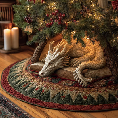Guardian Dragon Glow Christmas Quilted Tree Skirt NCU0TH3657