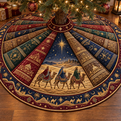 Guiding Star Christmas Quilted Tree Skirt SN0TV581