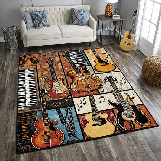 Guitar Echo Area Rug NCU0DK10148
