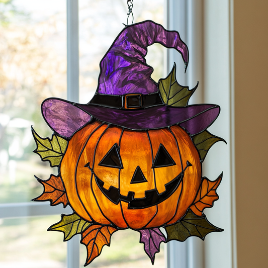 Halloween Jack-O'-Lanten - Window Hanging Suncatcher NCU0PD034