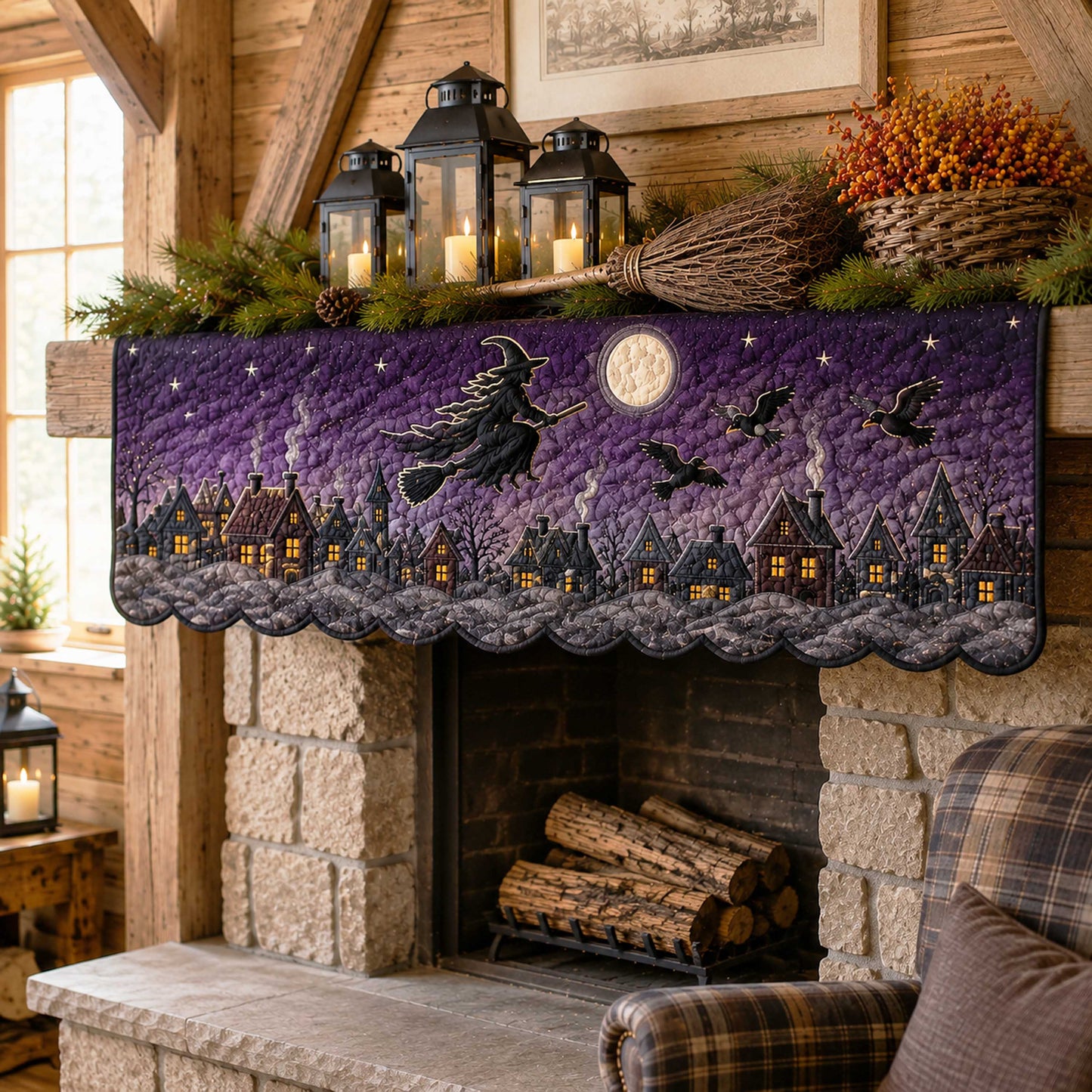 Halloween Mystery Quilted Mantle Scarf SN0TD148