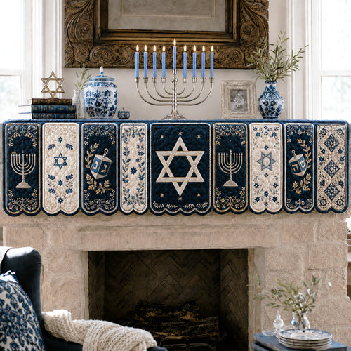 Hanukkah Grace Quilted Mantel Scarf SN0TV215
