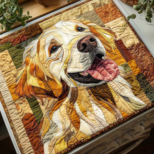 Happy Golden Retriever Quilted Washer and Dryer Cover NCU0HNH014