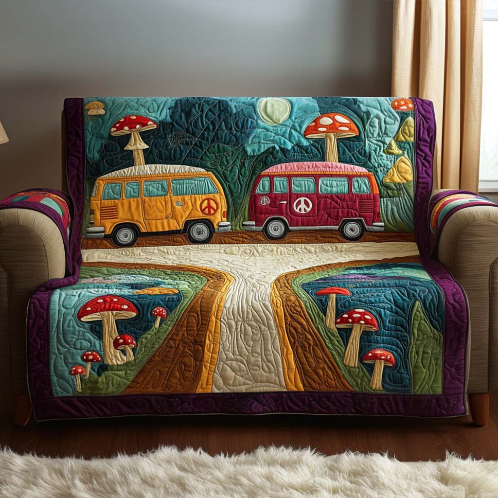 Happy Route Quilted Sofa Cover NCU0NT10695