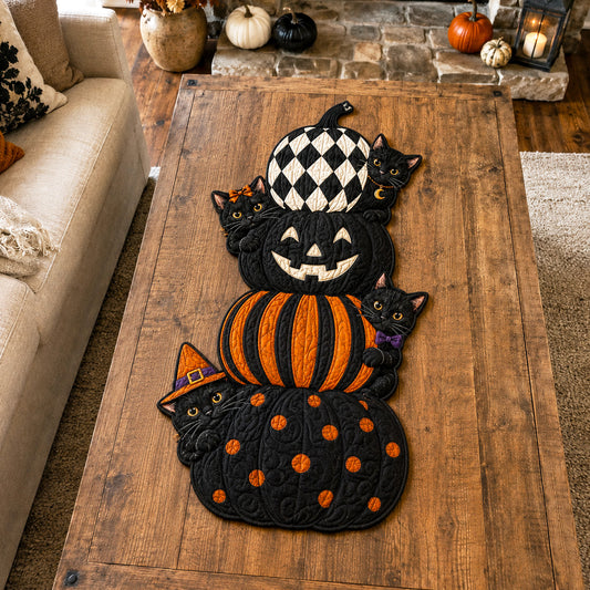 Harlequin Harvest Custom Shape Quilted Table Runner SN0TV009