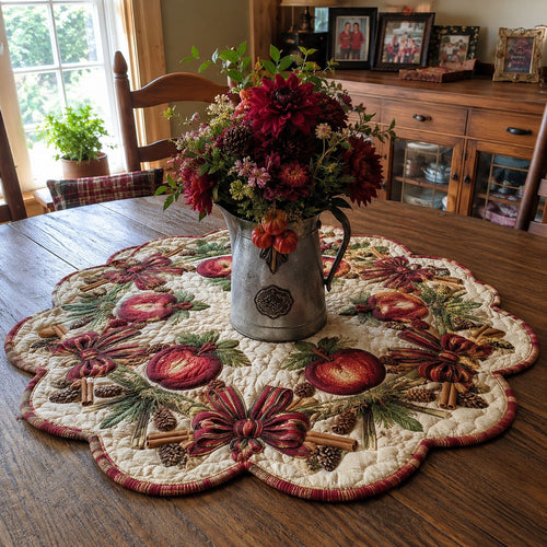 Harvest Berry Cottage Custom Shape Quilted Table Topper SN0PT630