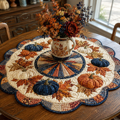 Harvest Blossom Custom Shape Quilted Table Topper SN0TV051