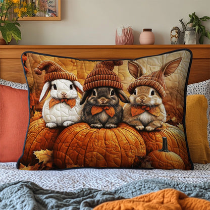 Harvest Bunny Time Quilted Bedding Pillow Case NCU0NT9340