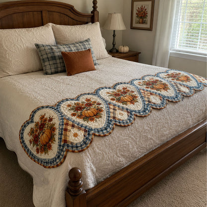 Harvest Elegance Custom Shape Quilted Bed Runner SN0PT519