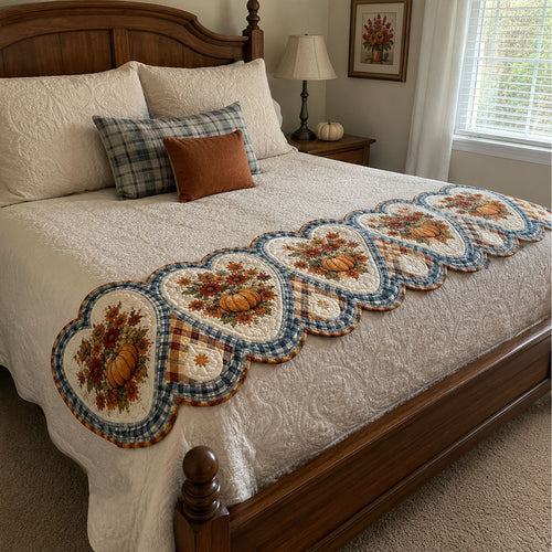 Harvest Elegance Custom Shape Quilted Bed Runner SN0PT519