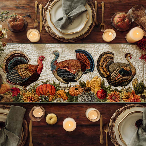 Harvest Feast Quilted Table Runner NCU0PTT1491