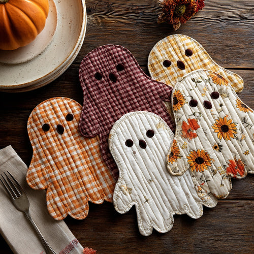 Harvest Ghost Trio Custom Shape Quilted Placemat NCU0LV068
