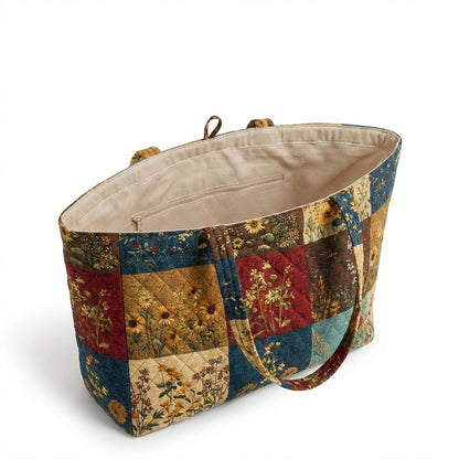 Harvest Hues Quilted Classic Tote Bag SN0K003