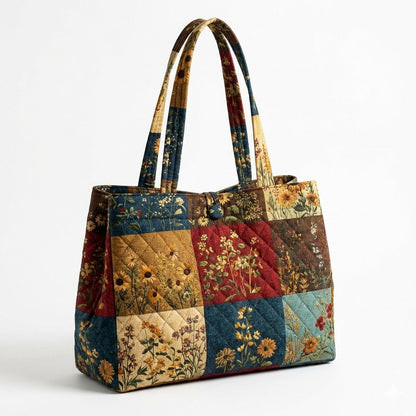 Harvest Hues Quilted Classic Tote Bag SN0K003