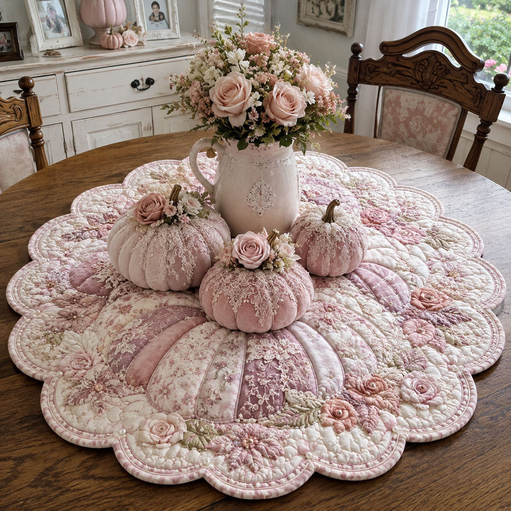 Harvest Lacework Custom Shape Quilted Table Topper SN0PT631