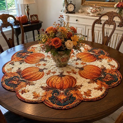 Harvest Leaves Custom Shape Quilted Table Topper SN0PT469