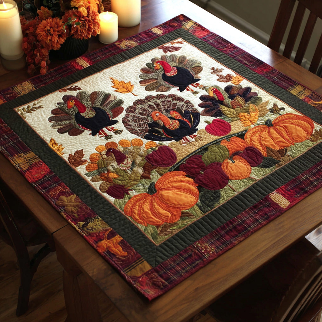 Harvest Meadow Charm Quilted Table Topper NCU0PTT1604