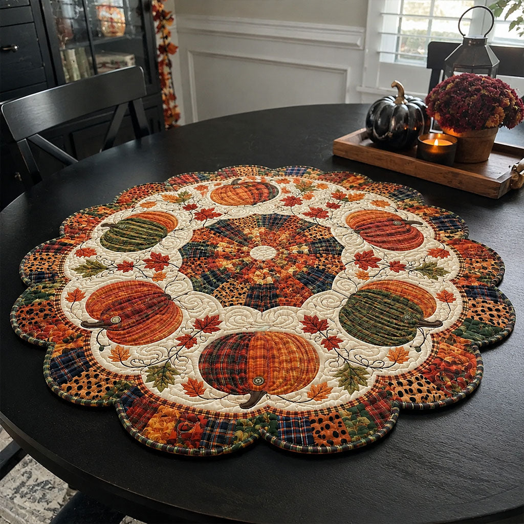 Harvest Moon Patch Custom Shape Quilted Table Topper SN0PT470