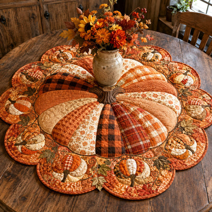 Harvest Patchwork Custom Shape Quilted Table Topper SN0TV058