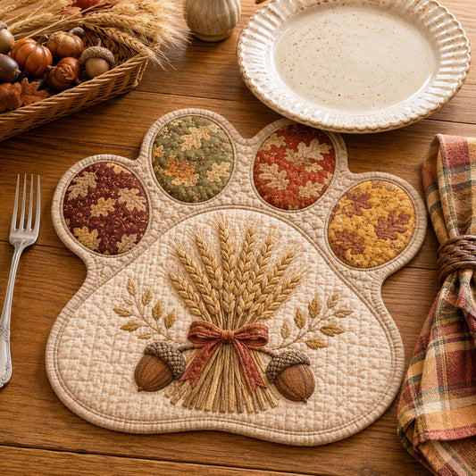 Harvest Paws Custom Shape Quilted Placemat SN0TD047