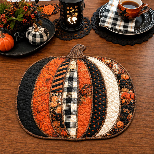 Harvest Plaid Custom Shape Quilted Placemat SN0TV039