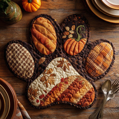 Harvest Pumpkin Custom Shape Quilted Placemat NCU0LV086