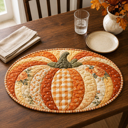Harvest Pumpkin Custom Shape Quilted Placemat SN0TV018
