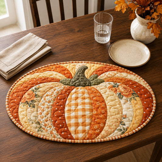 Harvest Pumpkin Custom Shape Quilted Placemat SN0TV018