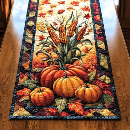 Harvest Pumpkin Delight Quilted Table Runner NCU0NT1147