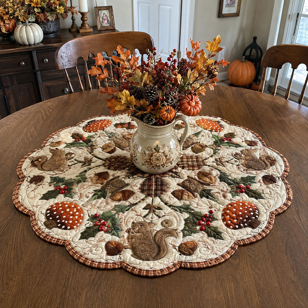 Harvest Romance Custom Shape Quilted Table Topper SN0PT632