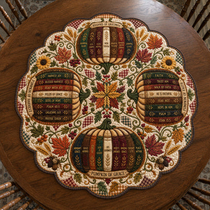 Harvest Scriptures Custom Shape Quilted Table Topper SN0PT496