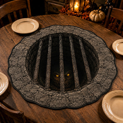 Haunted Depths Custom Shape Quilted Table Topper SN0TV267