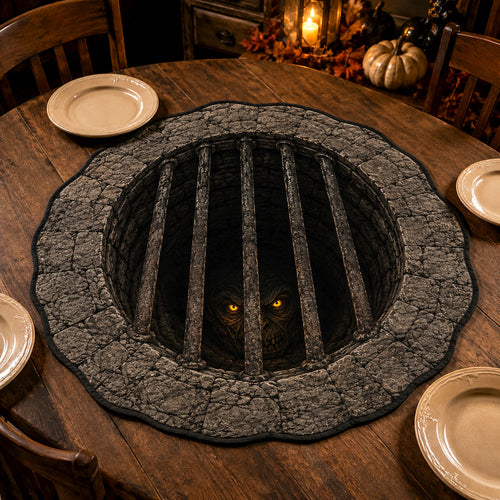 Haunted Depths Custom Shape Quilted Table Topper SN0TV267