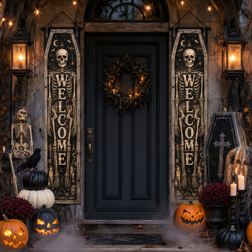 Haunted Entry Watch Welcome Door Banner SN0PT309